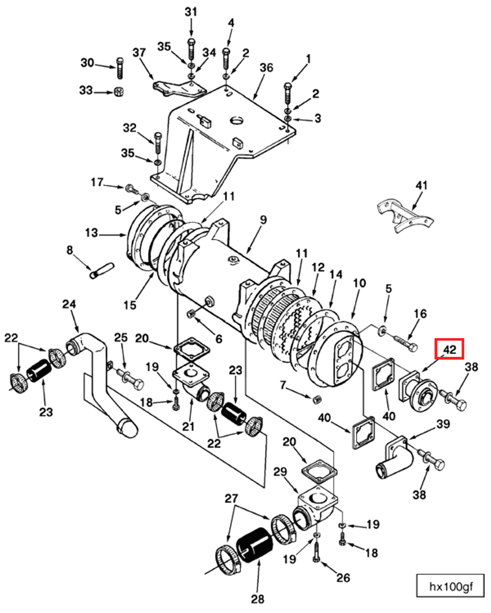 Heat Exchanger | Cummins 3060831 | Heat Exchanger Outlet Connection