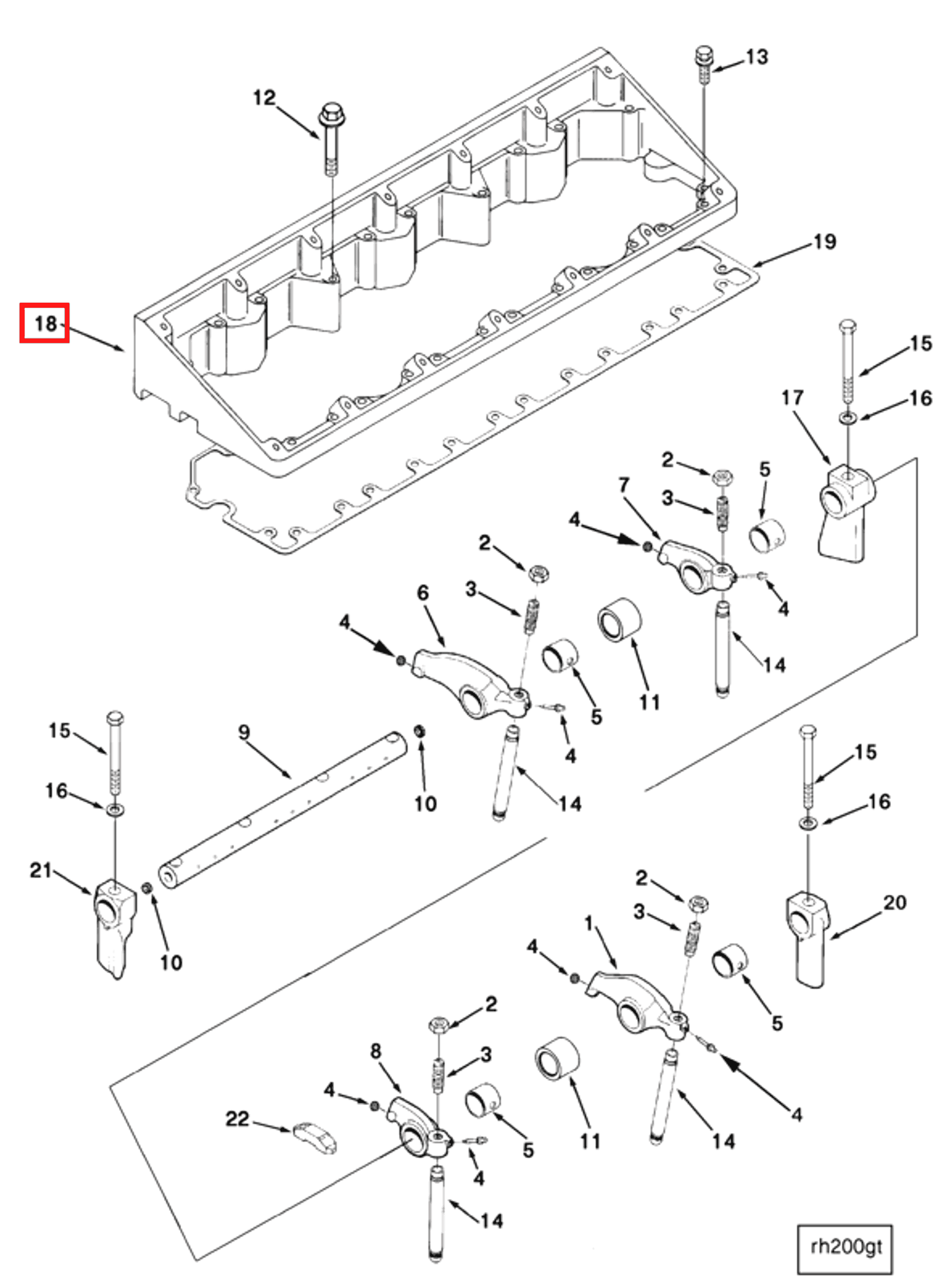 Rocker | Cummins 3062607 | Rocker Lever Housing