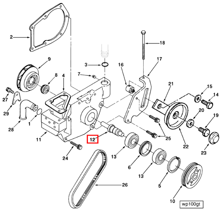 Water Pump | Cummins 3062929 | Water Pump Shaft