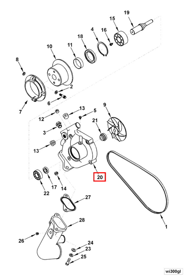 Water Pump | Cummins 3066151 | Water Pump Body