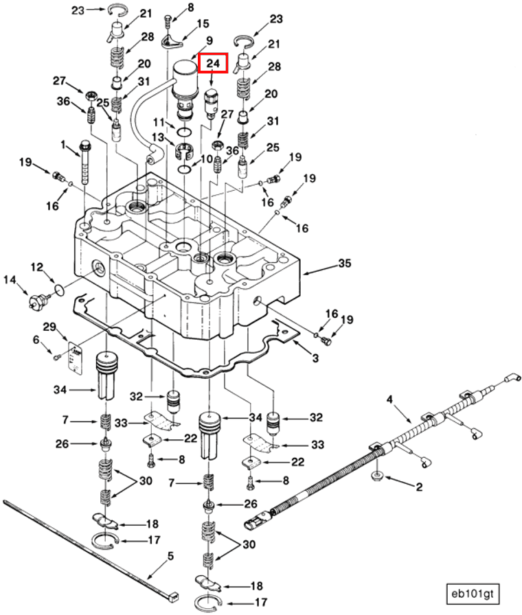 Valve | Cummins 3075046 | Pressure Relief Valve