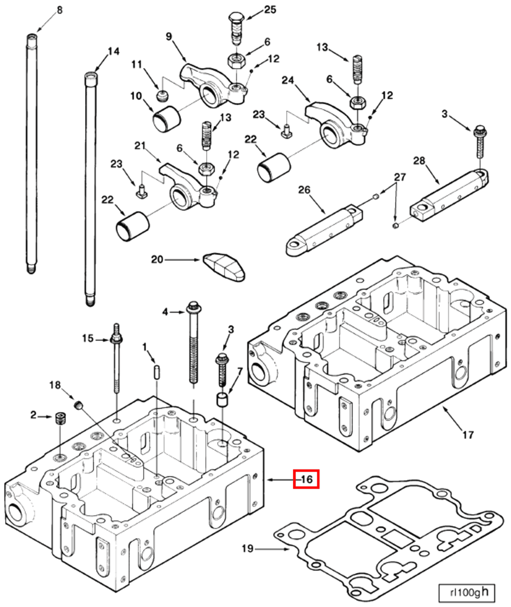 Rocker | Cummins 3076220 | Rocker Lever Housing