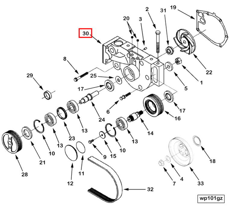 Water Pump | Cummins 3076523 | Water Pump Body
