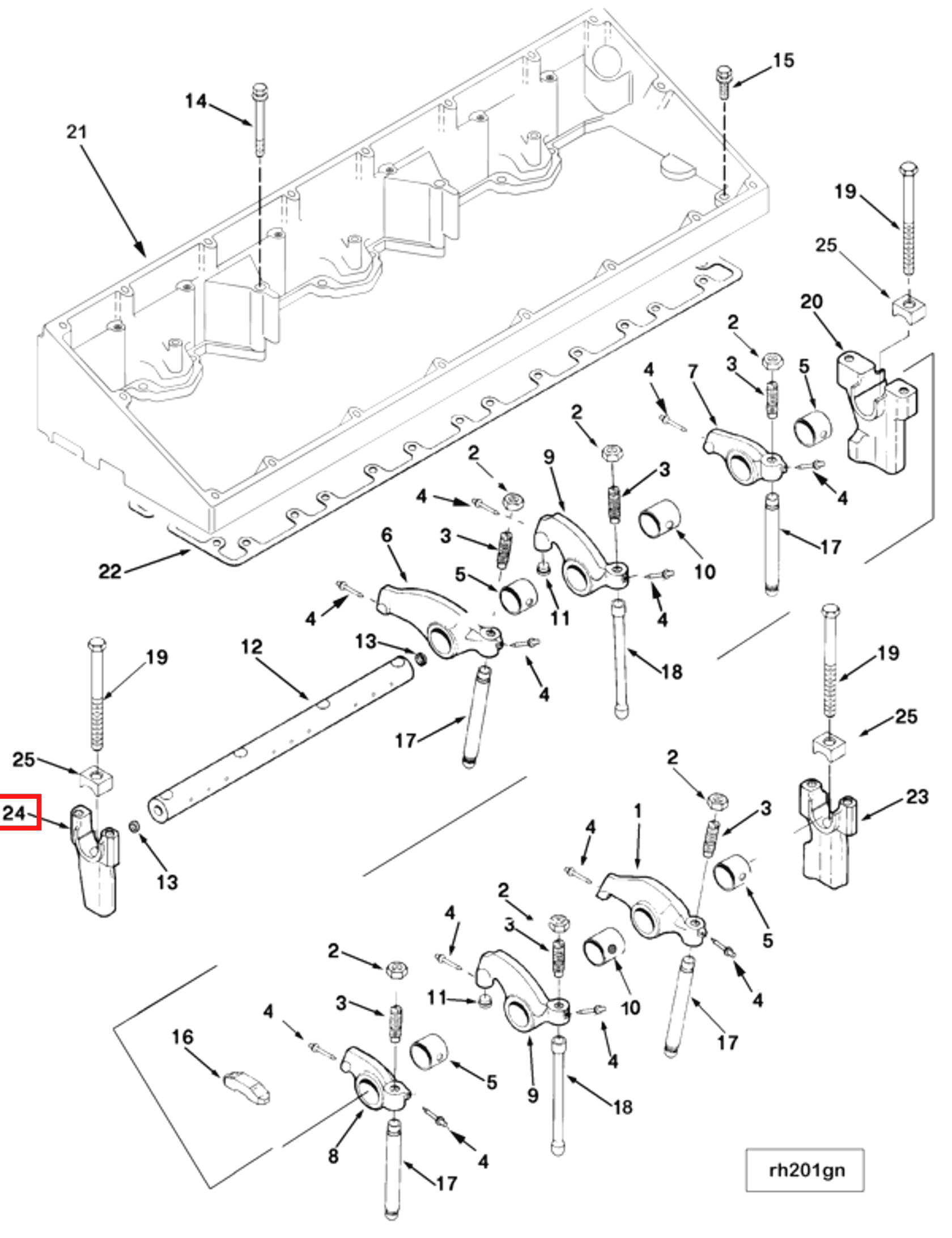 Rocker | Cummins 3079661 | Rocker Lever Support