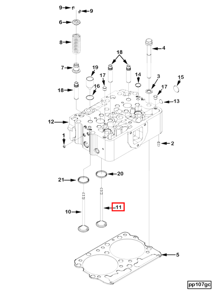 Valve | Cummins 3084045 | Intake Valve