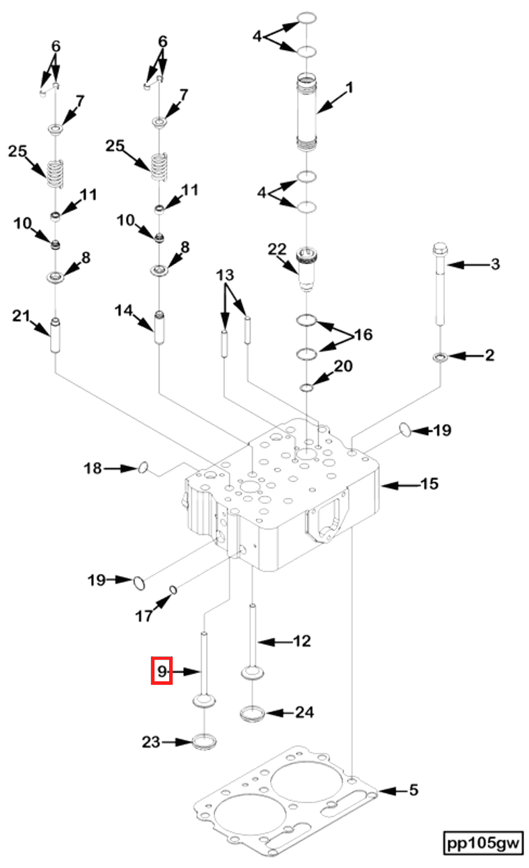 Valve | Cummins 3084186 | Intake Valve