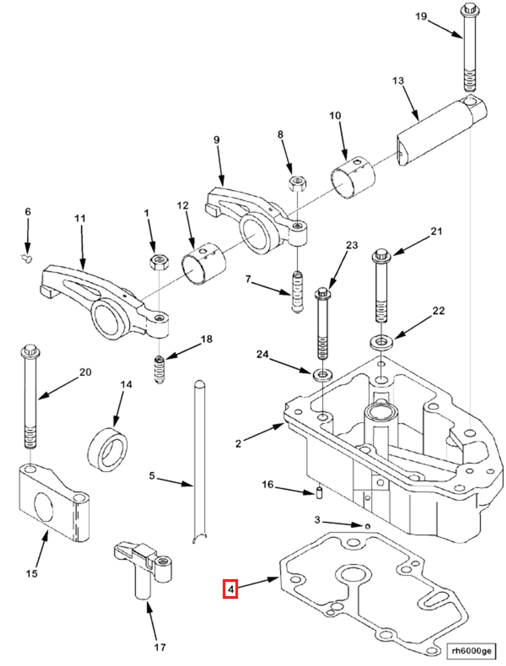 Rocker | Cummins 3092480 | Rocker Lever Housing Gasket