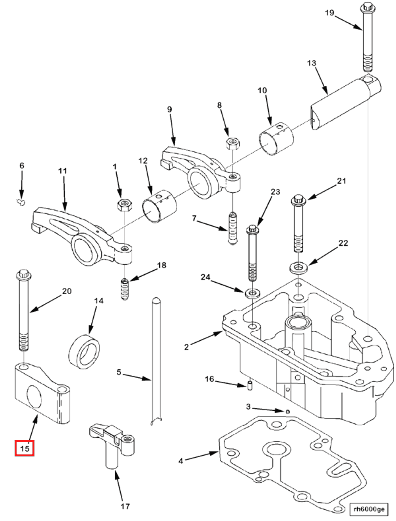 Rocker | Cummins 3092529 | Rocker Lever Support