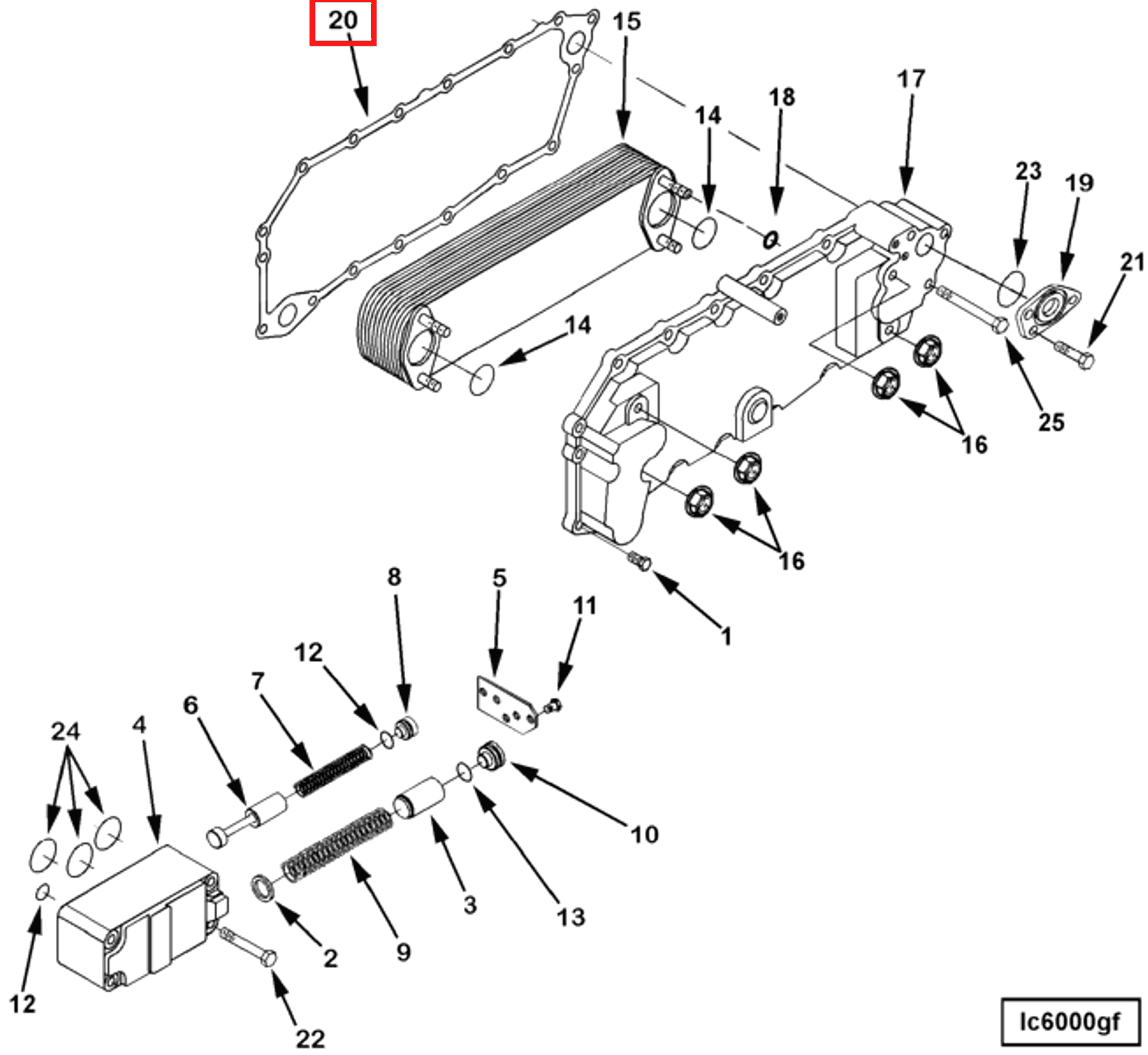 Gasket | Cummins 3093099 | Lubricating Oil Cooler Cover Gasket