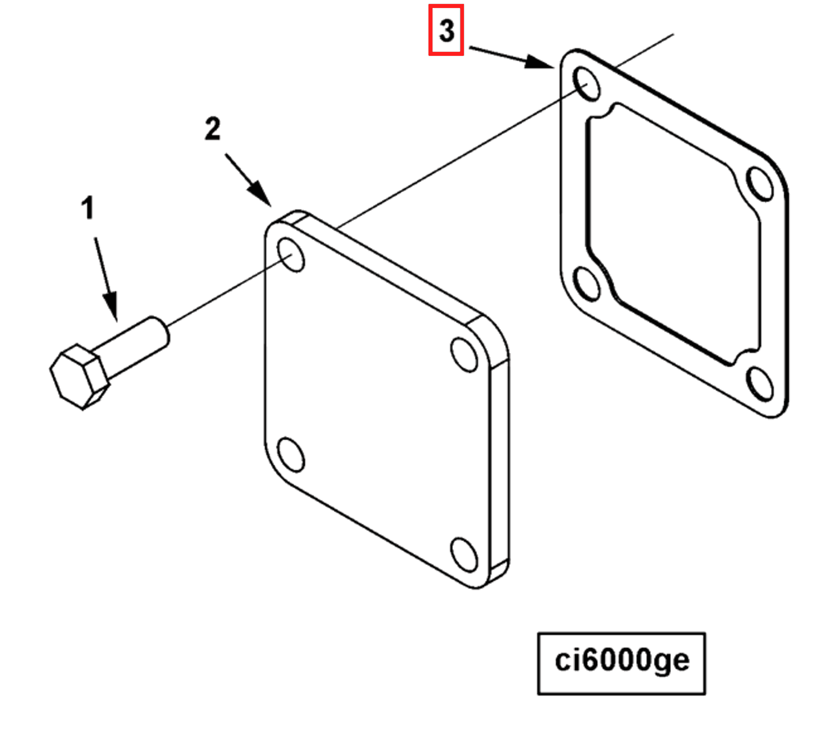 Gasket | Cummins 3093659 | Cover Plate Gasket