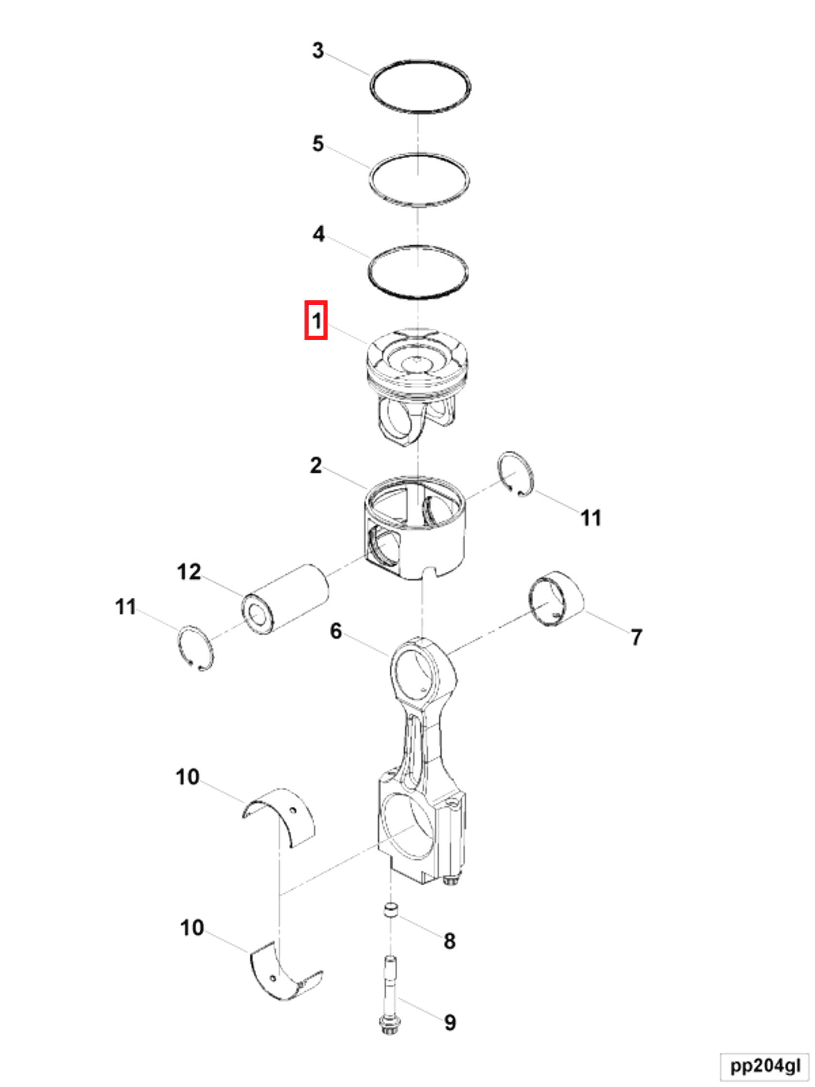 Piston | Cummins 3102807 | Piston Top
