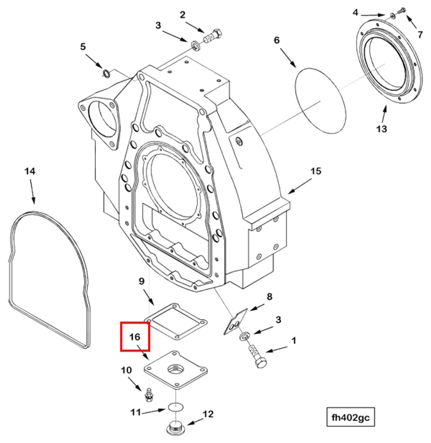 Flywheel | Cummins 3170174 | Flywheel Housing Cover