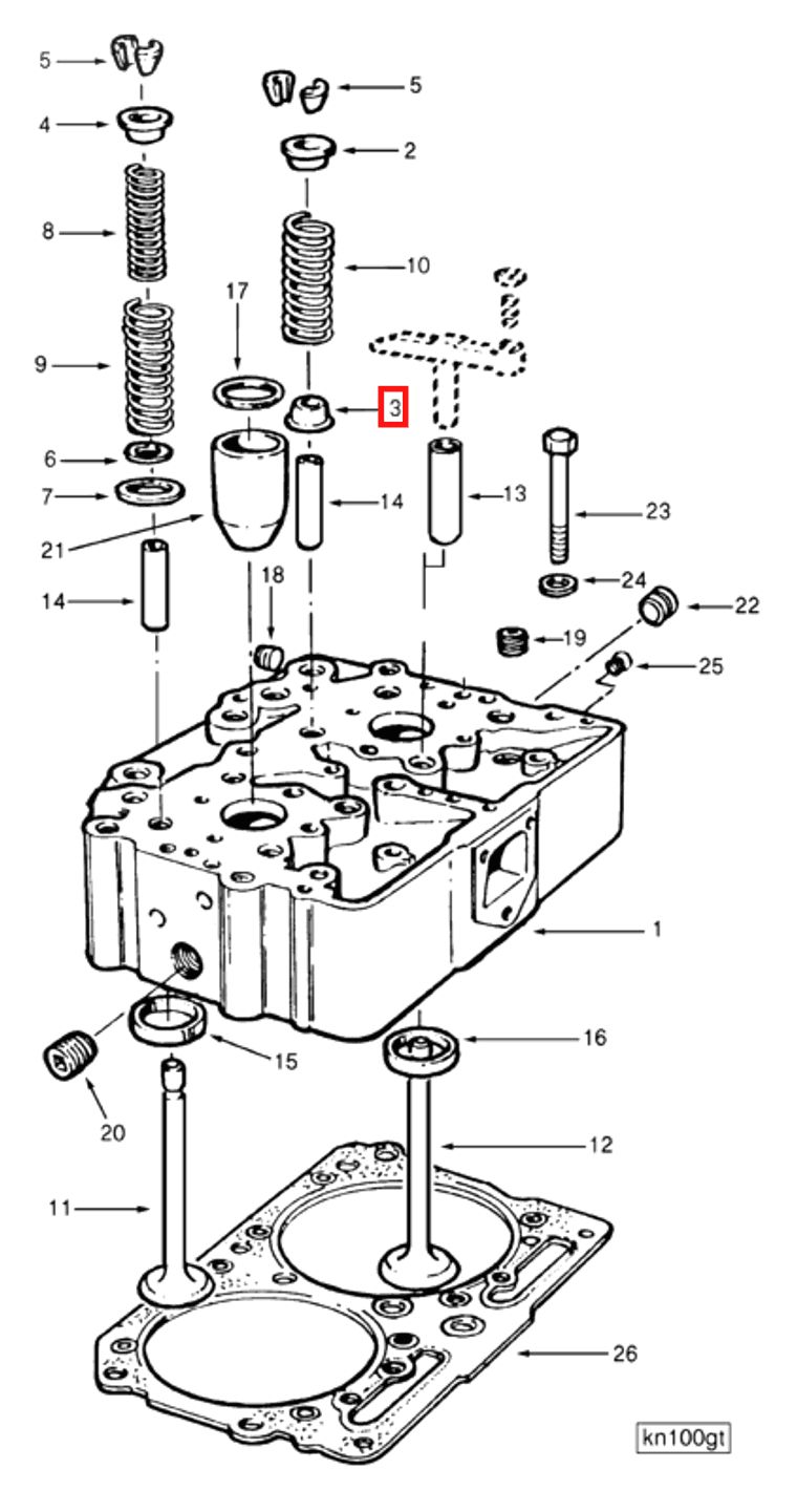 Valve | Cummins 3202144 | Valve Spring Guide