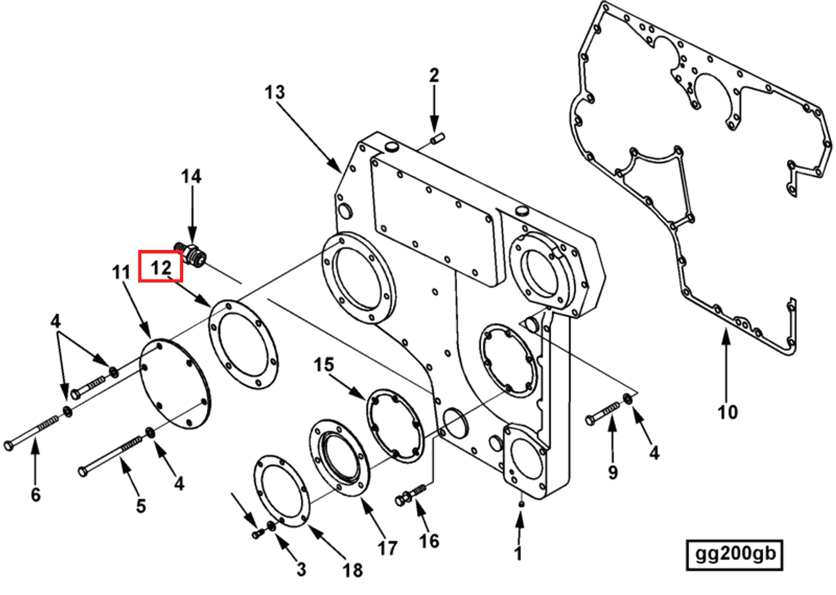 Gasket | Cummins 3252259 | Cover Plate Gasket