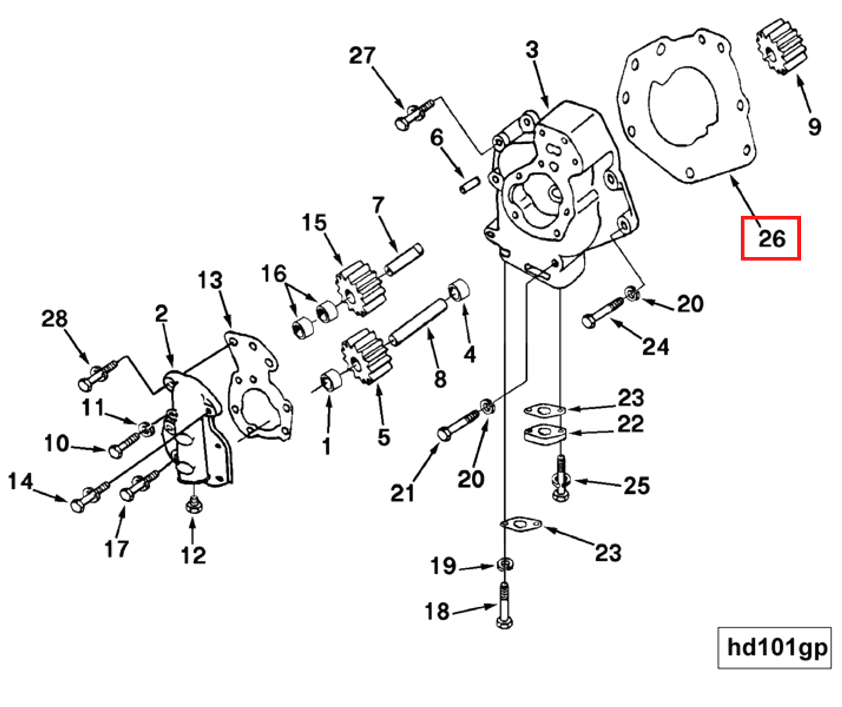 Gasket | Cummins 3254187 | Lubricating Oil Pump Gasket