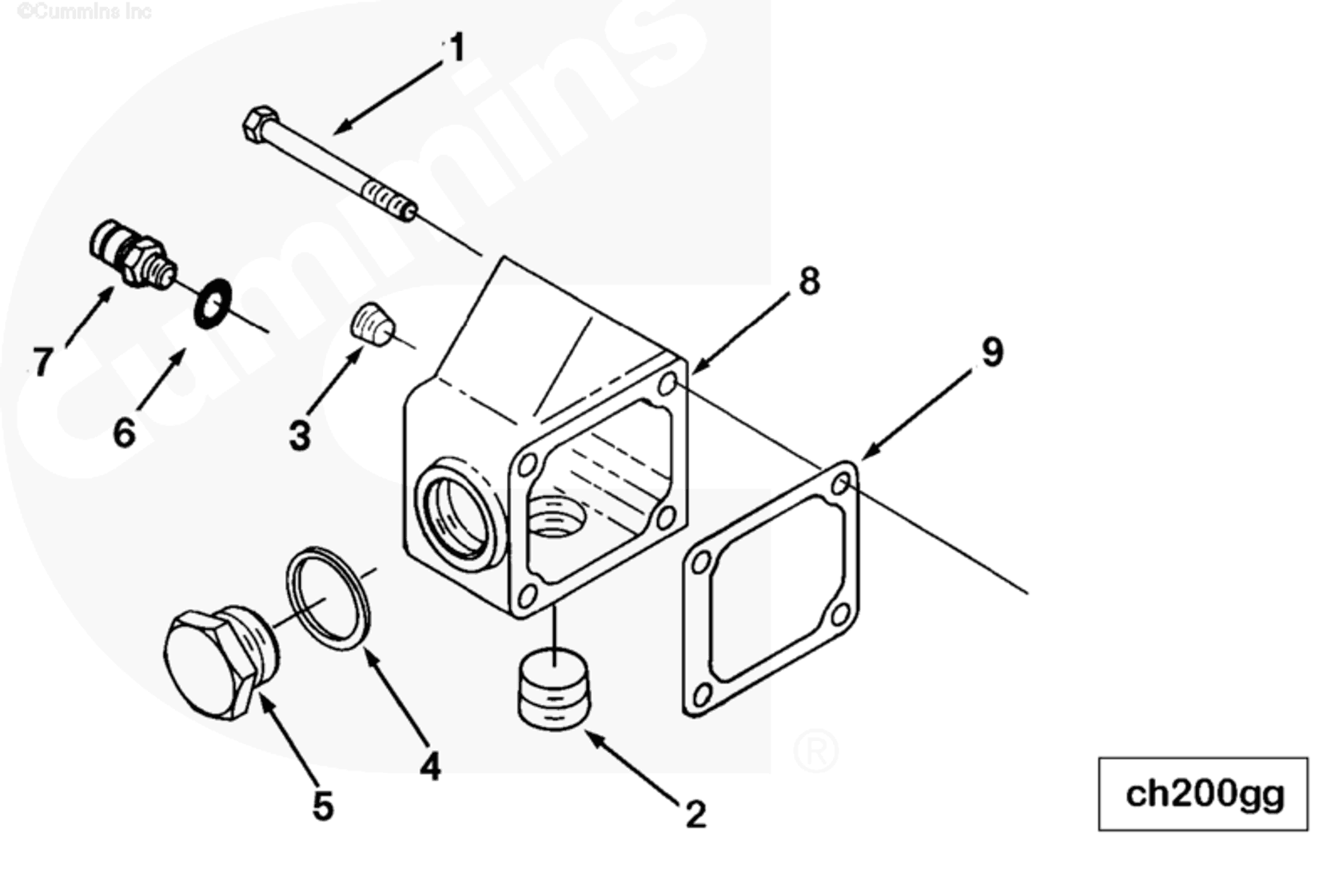 Engine | Cummins 3329066 | Engine Heater Top Level Assembly Housing