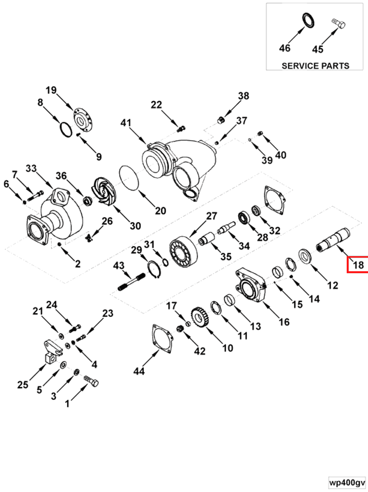 Water Pump | Cummins 3329524 | Water Pump Shaft