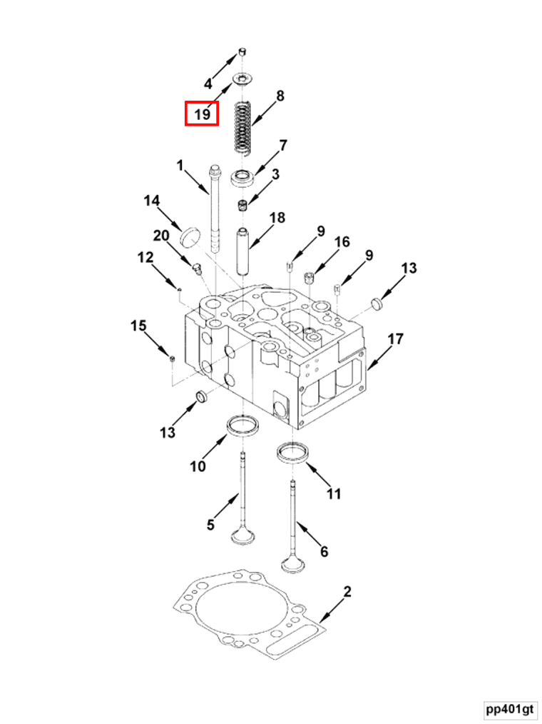 Valve | Cummins 3331752 | Valve Spring Retainer