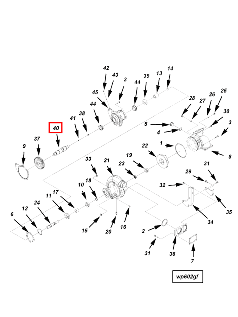 Water Pump | Cummins 3332036 | Water Pump Shaft