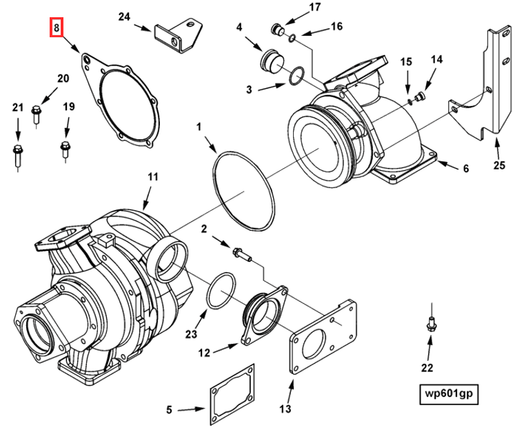 Water Pump | Cummins 3332299 | Water Pump Support Gasket