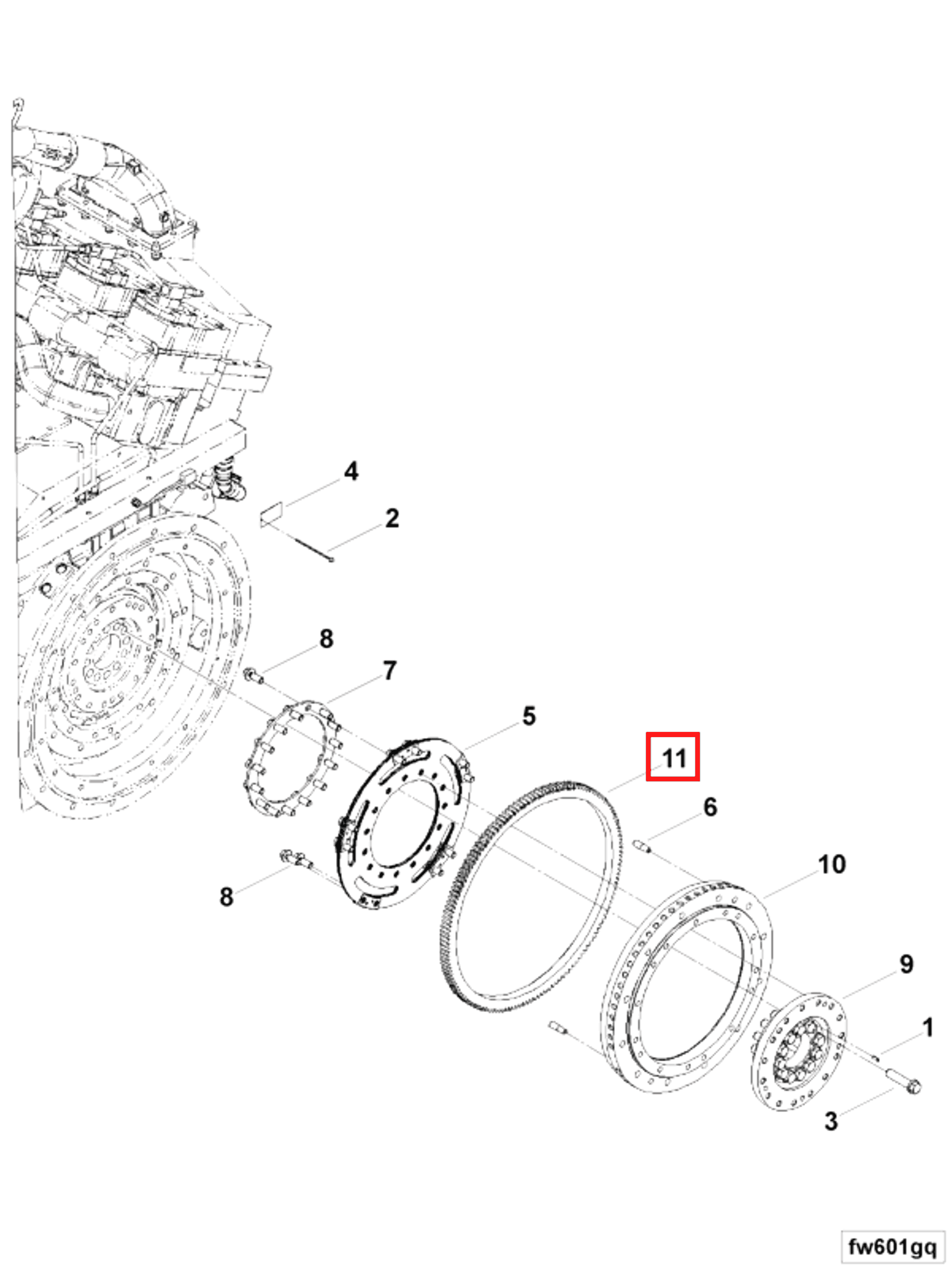 Flywheel | Cummins 3332376 | Flywheel Ring Gear