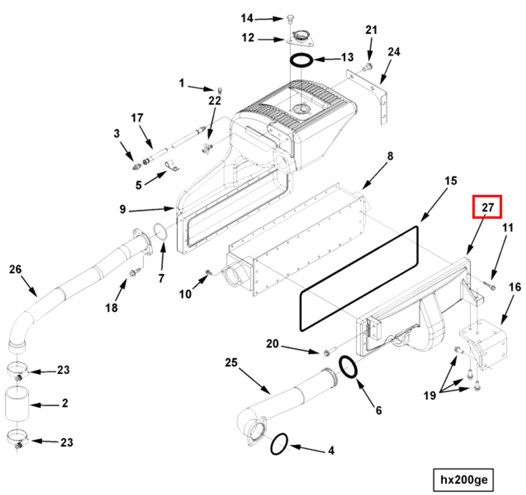 Heat Exchanger | Cummins 3349499 | Heat Exchanger Housing