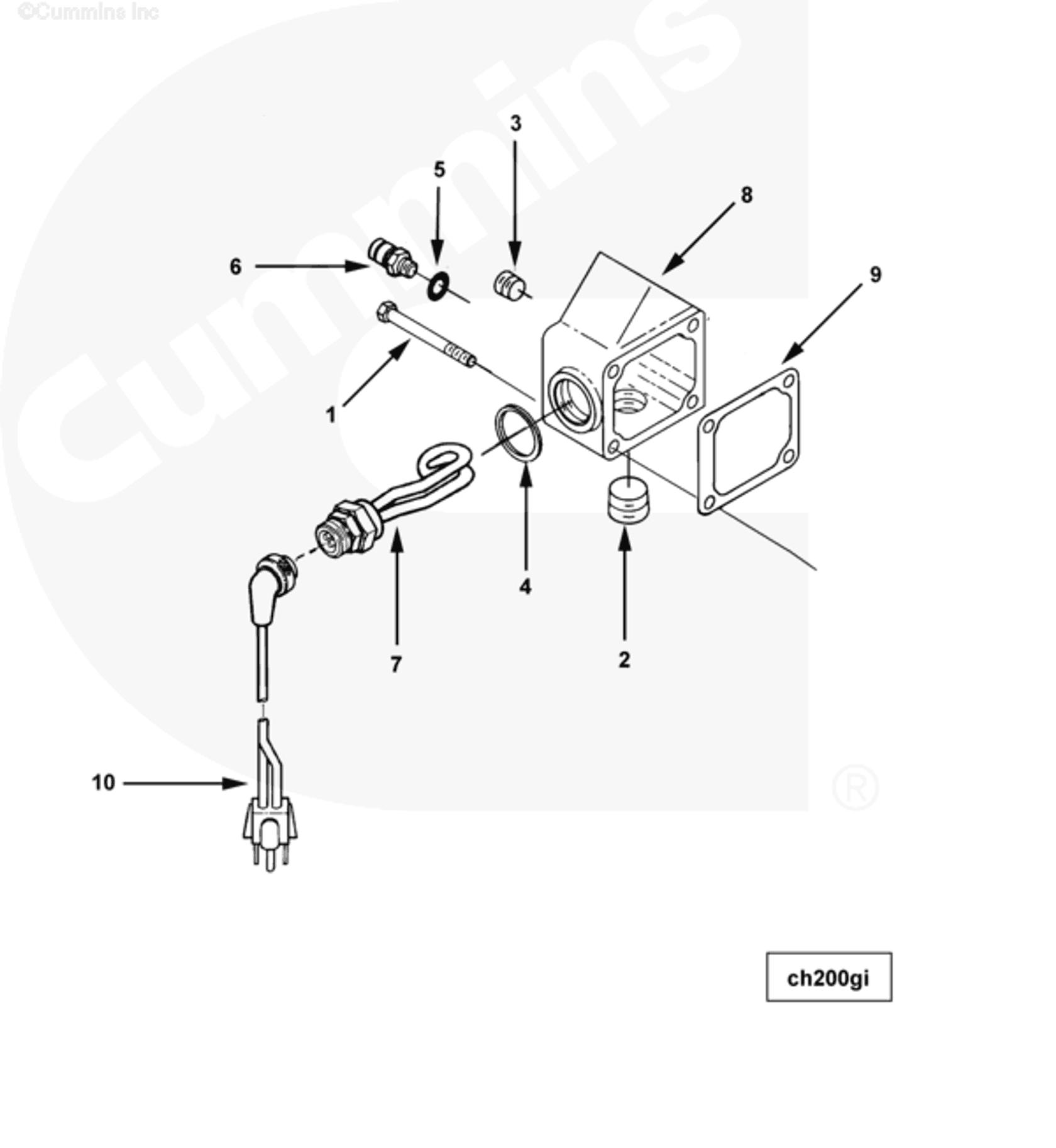 Engine | Cummins 3406931 | Engine Heater Top Level Assembly Housing