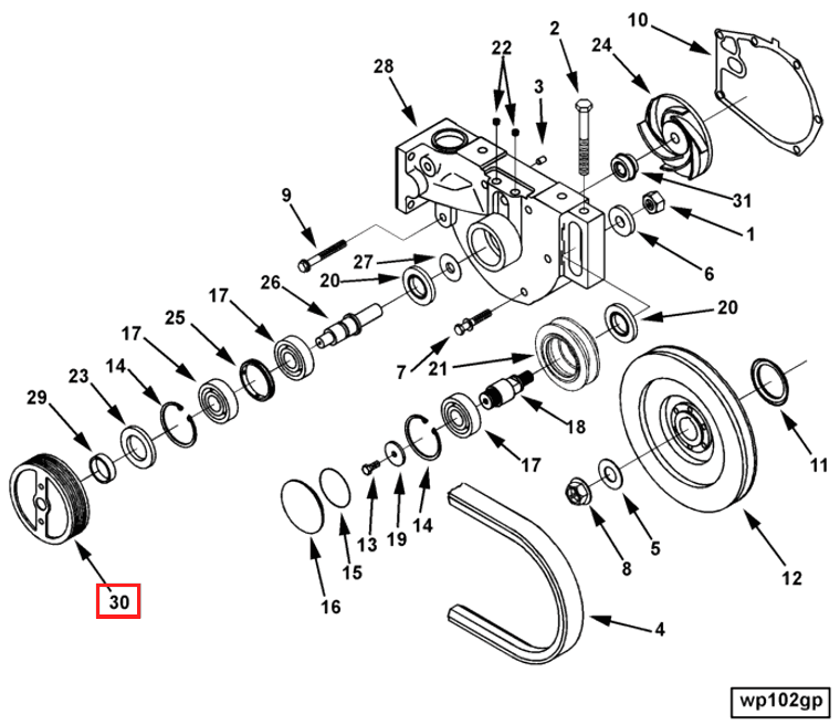 Water Pump | Cummins 3412407 | Water Pump Pulley