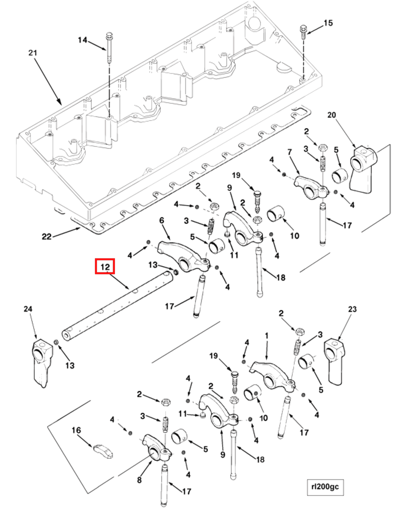 Rocker | Cummins 3417767 | Rocker Lever Shaft