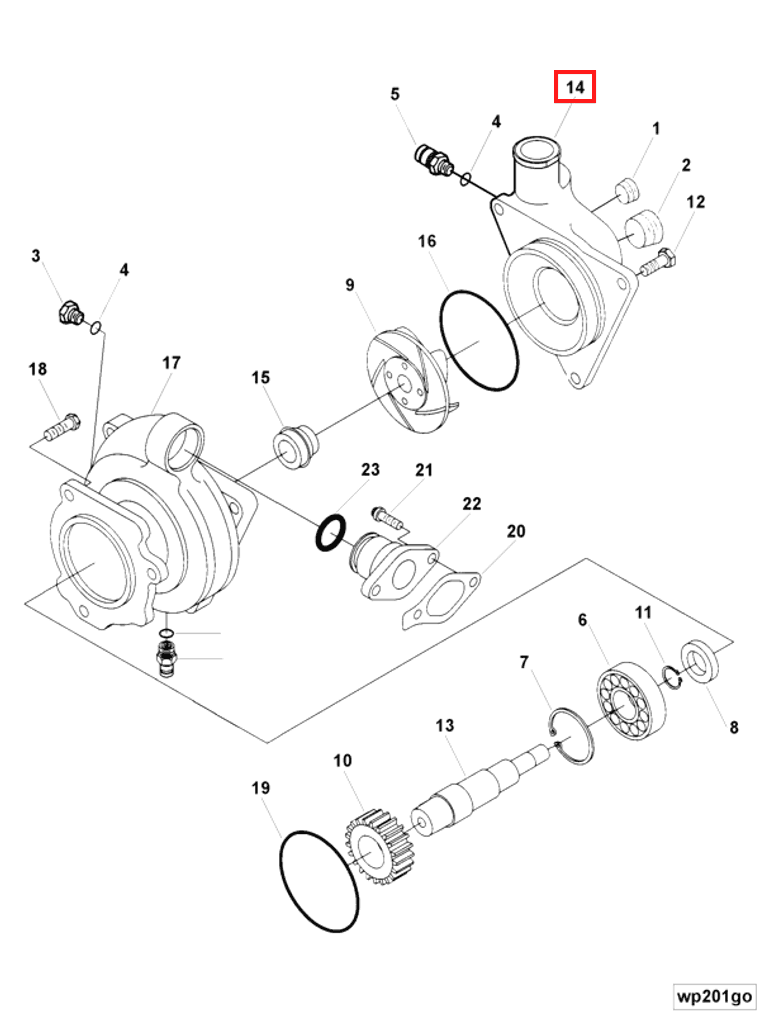Water Pump | Cummins 3418015 | Water Pump Cover
