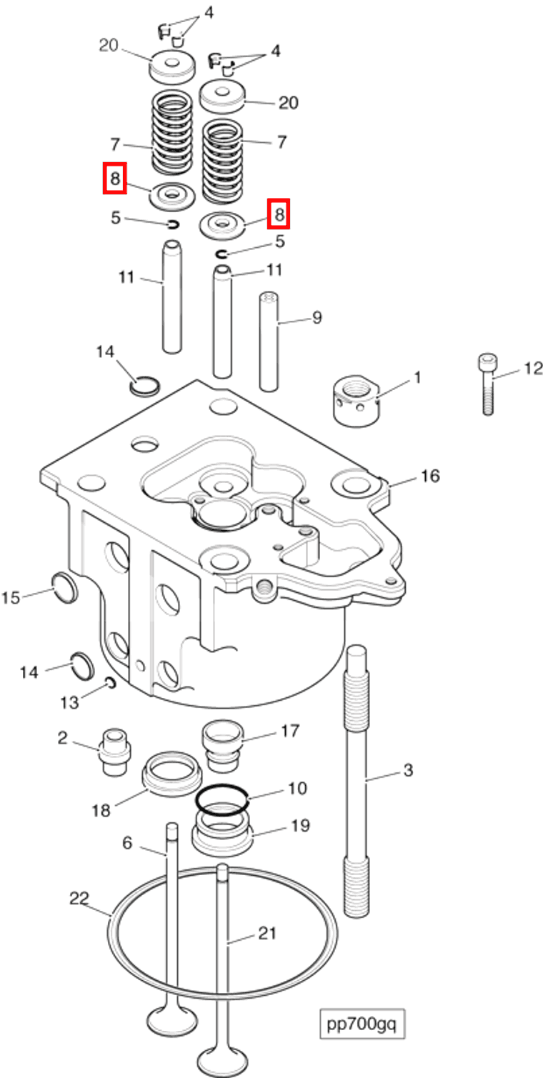 Valve | Cummins 3424098 | Valve Spring Retainer