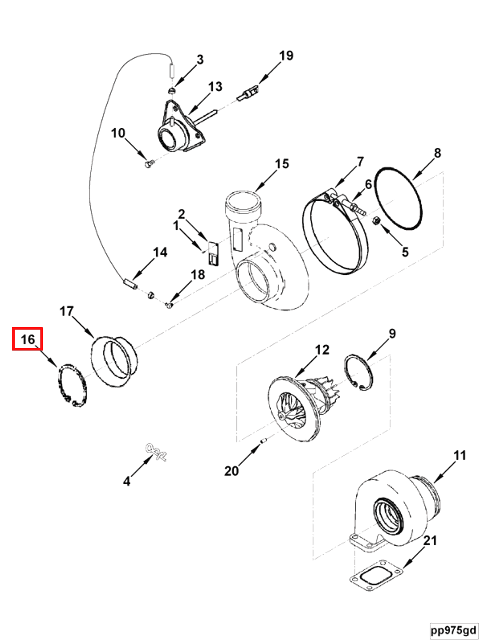 Retainer | Cummins 3590644 | Retaining Ring