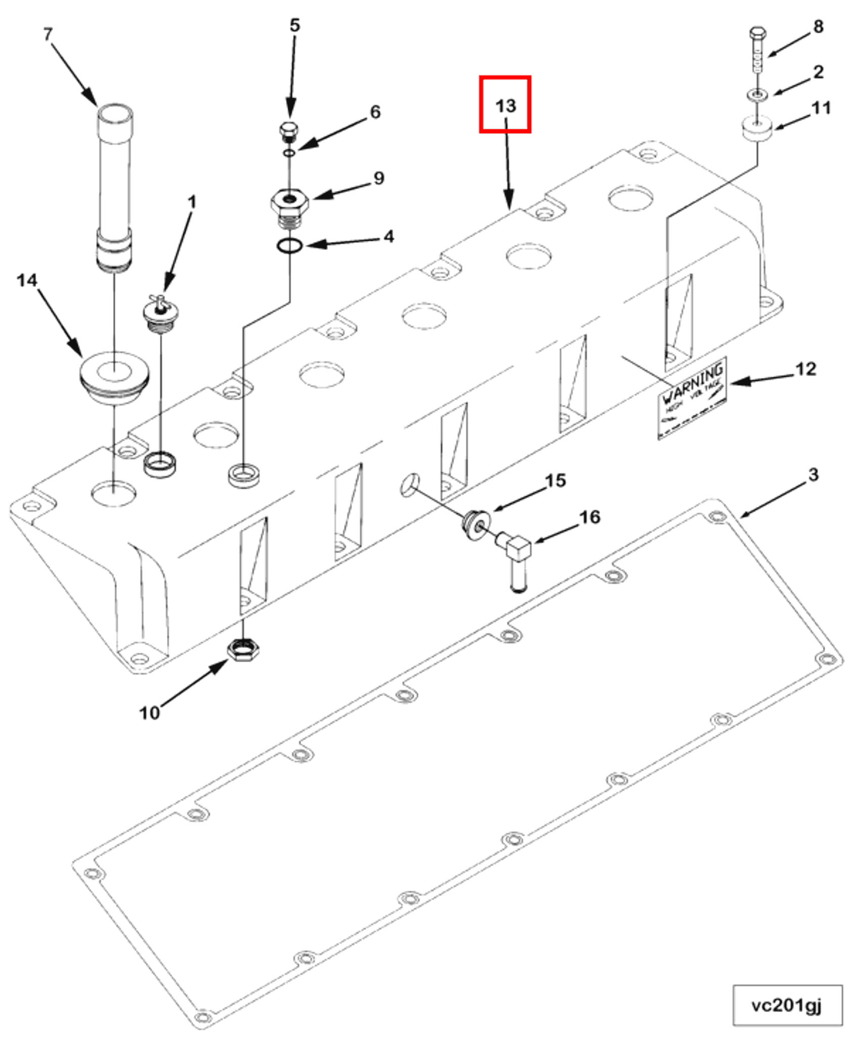 Rocker | Cummins 3607042 | Rocker Lever Cover