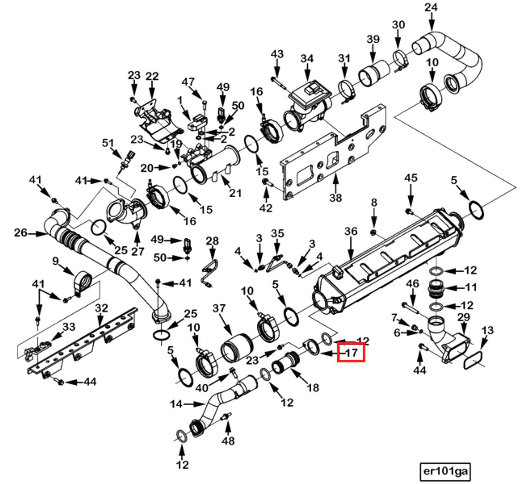 Retainer | Cummins 3683677 | Tube Retainer