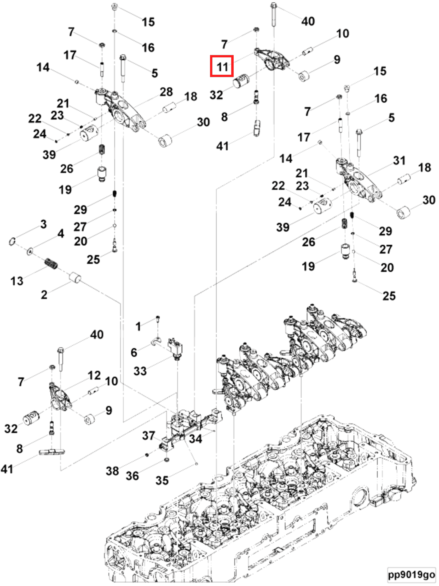 Rocker | Cummins 3697293 | Rocker Lever
