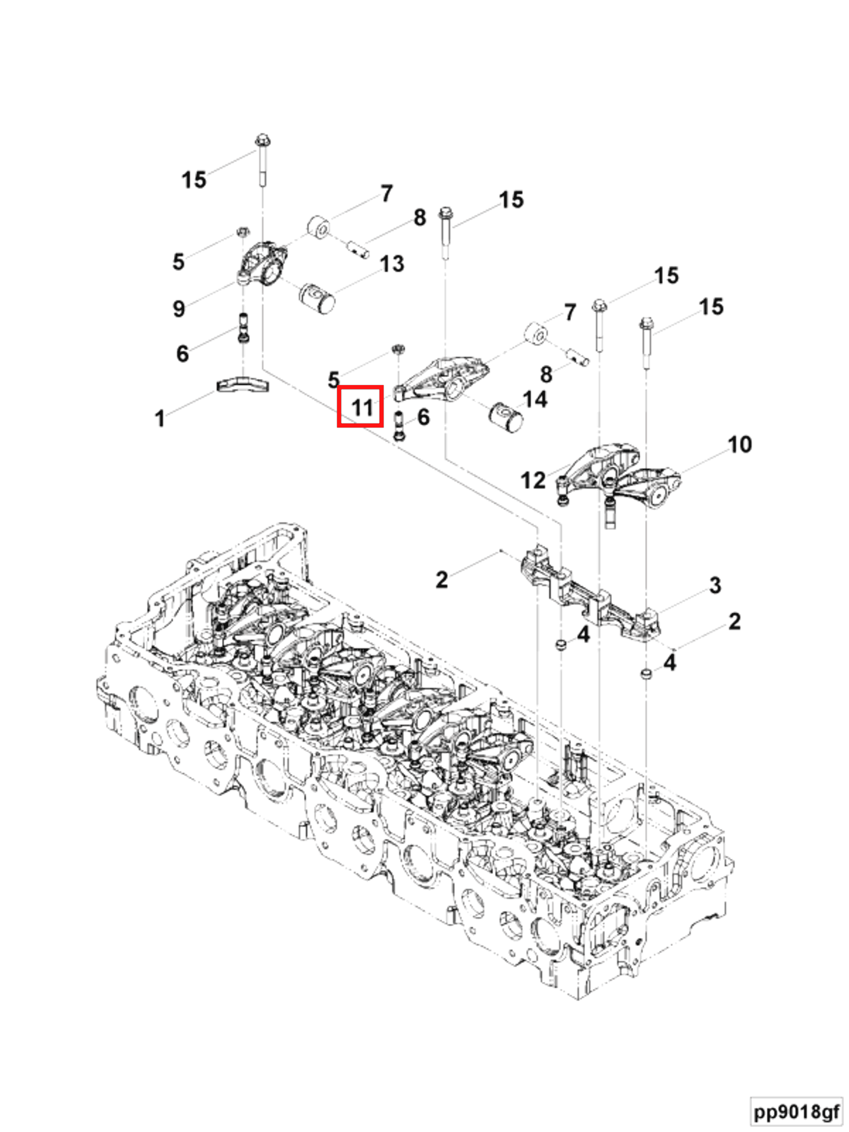 Rocker | Cummins 3697300 | Rocker Lever