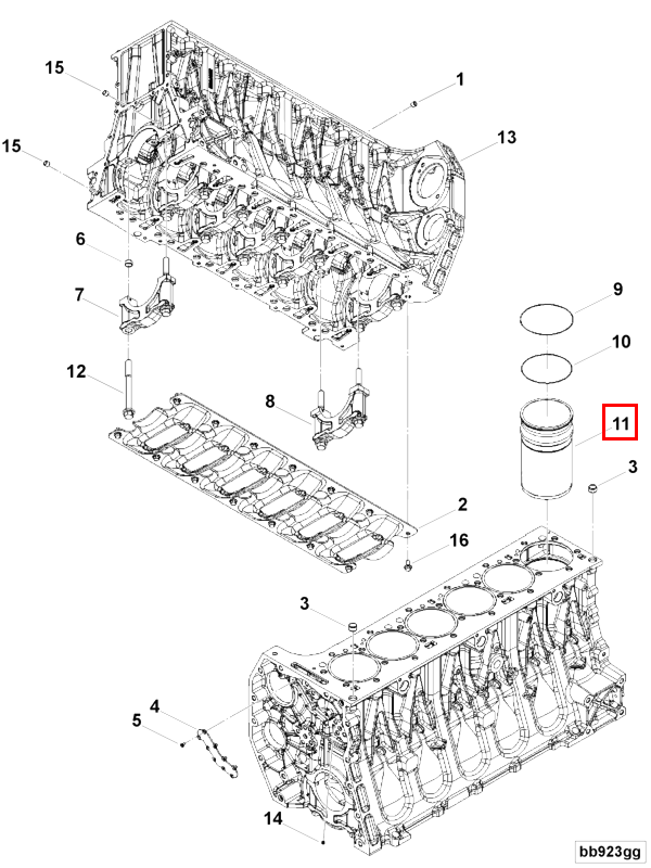 Cylinder liner | Cummins 3697684