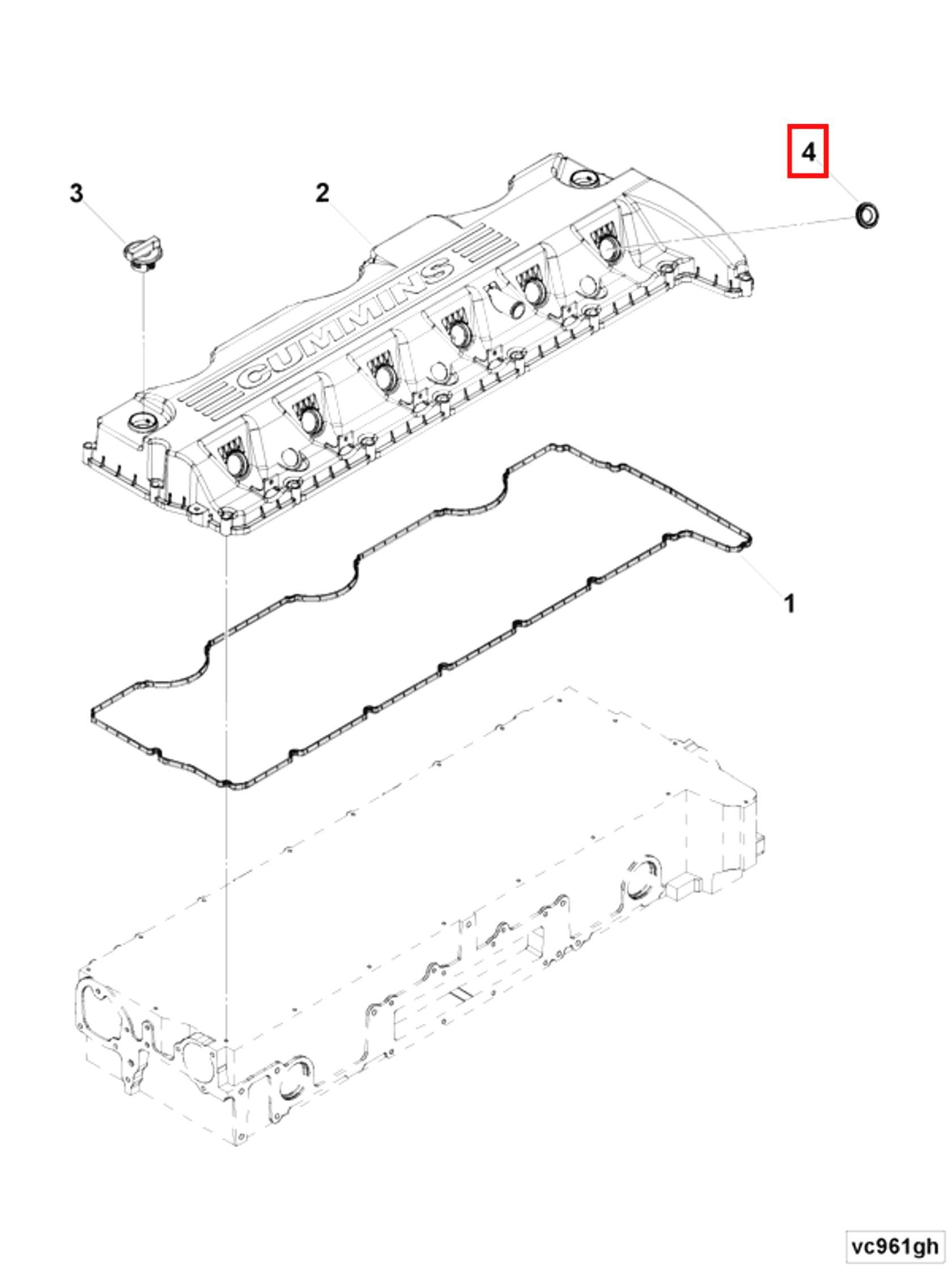 Gasket | Cummins 3697987 | Injector Gasket