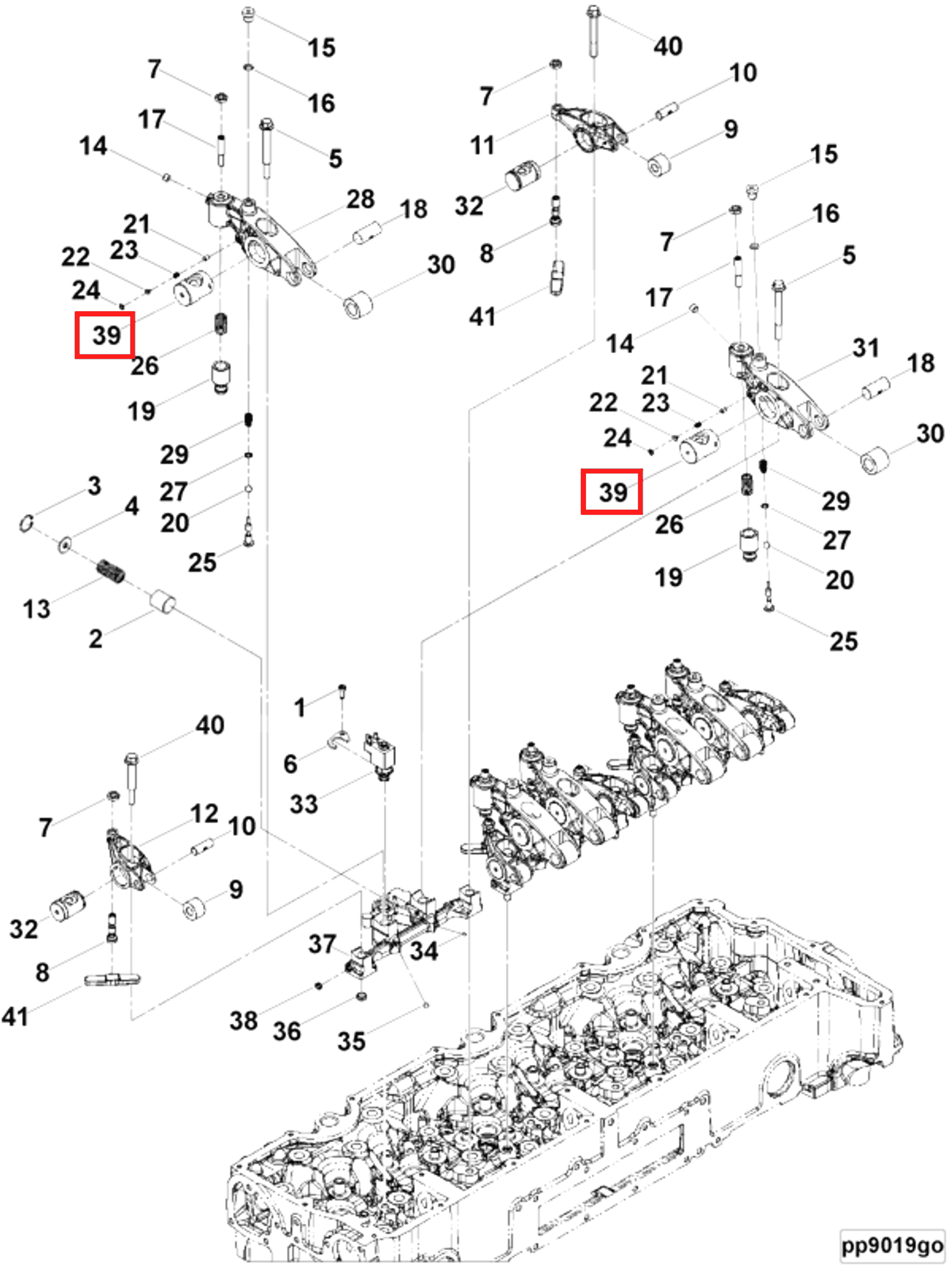 Rocker | Cummins 3698318 | Rocker Lever Shaft