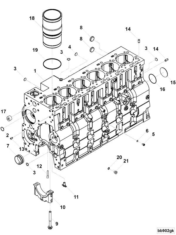 Cylinder Blok | Cummins 3800332 | Cylinder Block Hardware Kit