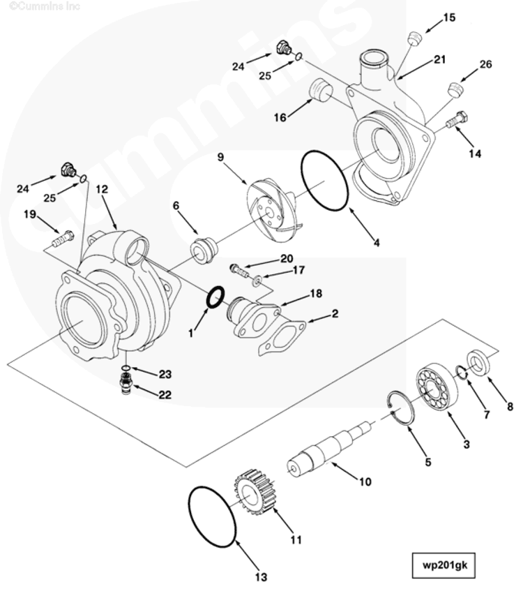 Water Pump | Cummins 3800745