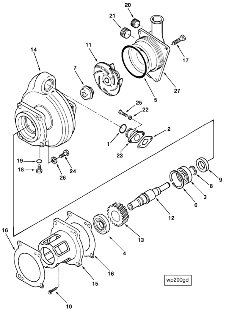 Water Pump | Cummins 3801179 | Water Pump Repair Kit