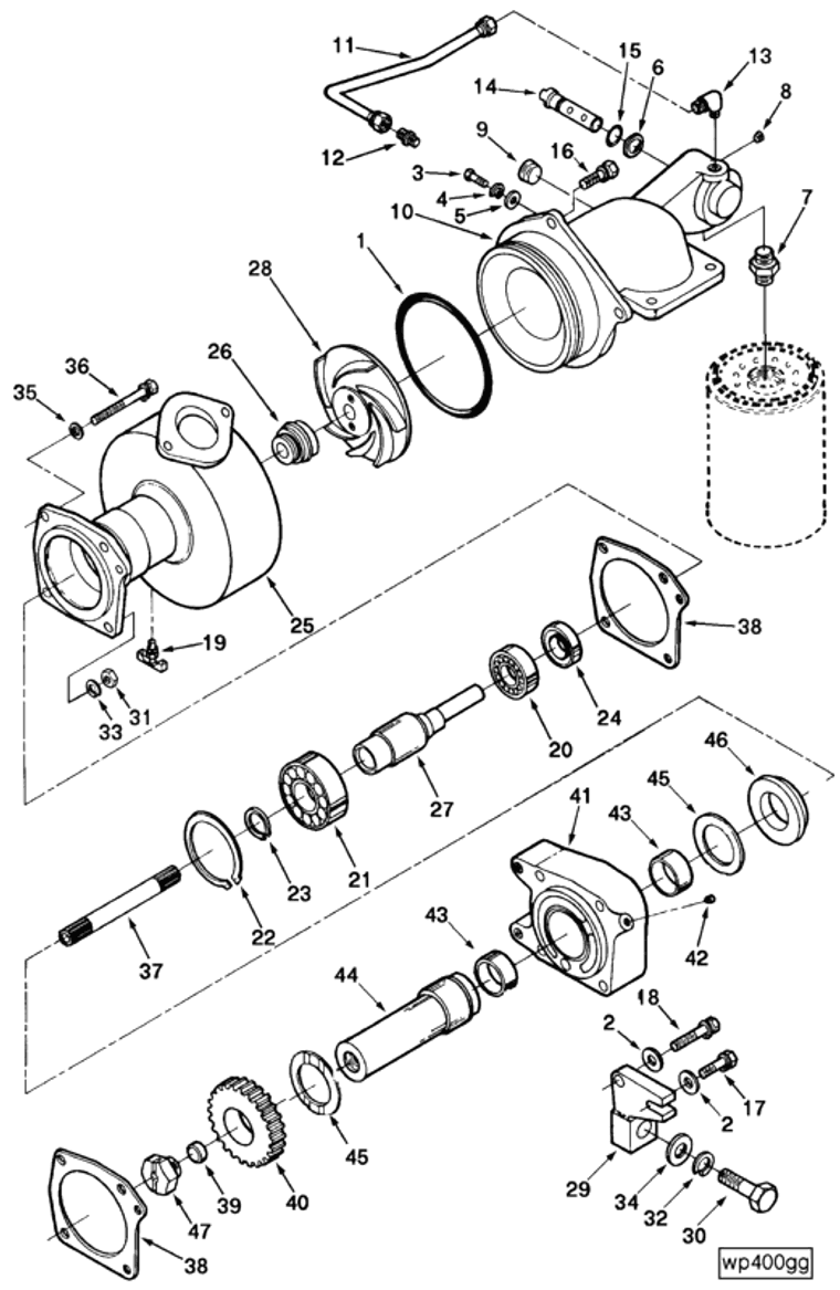Water Pump | Cummins 3801196 | Water Pump Shaft