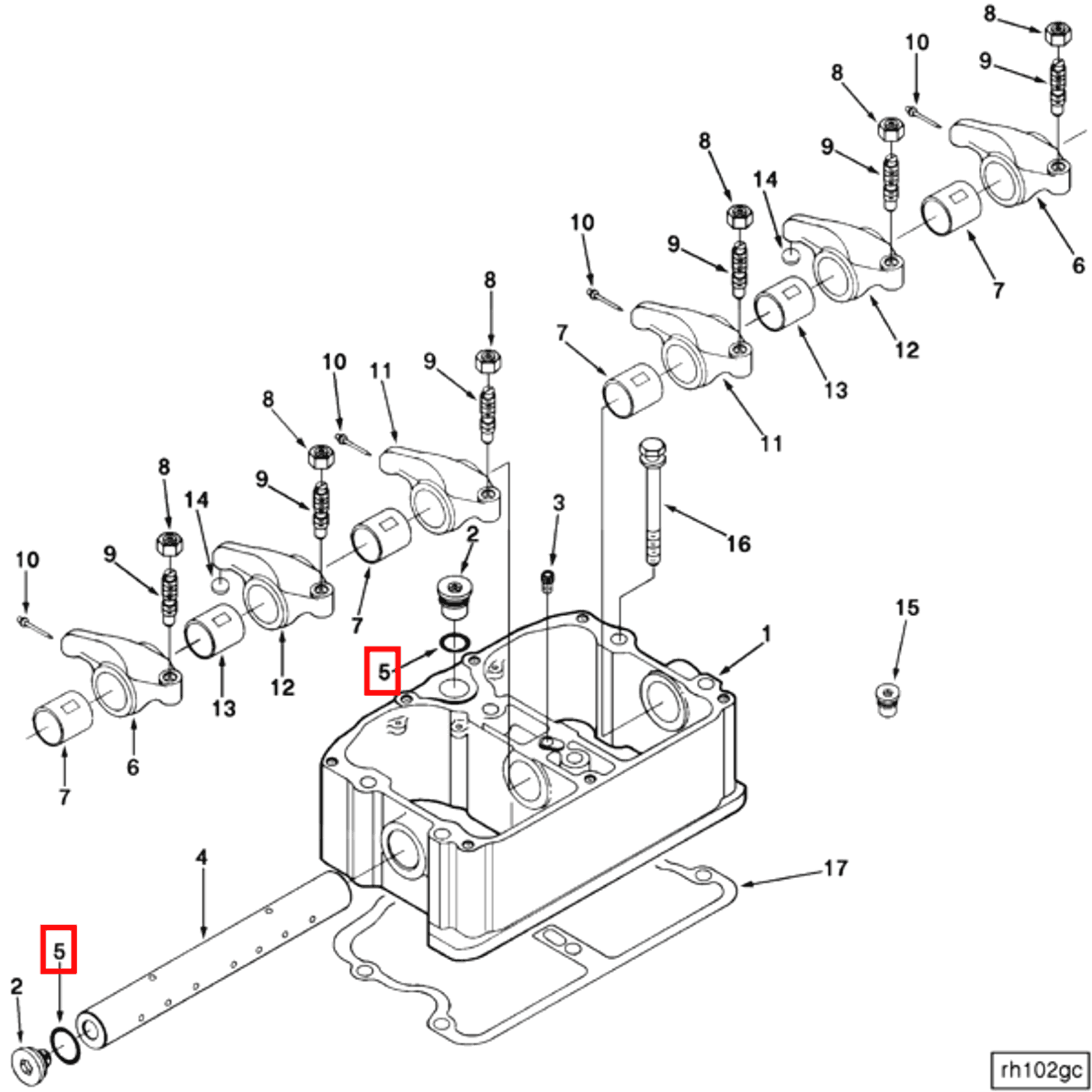Rocker | Cummins 3801433 | Rocker Lever Shaft