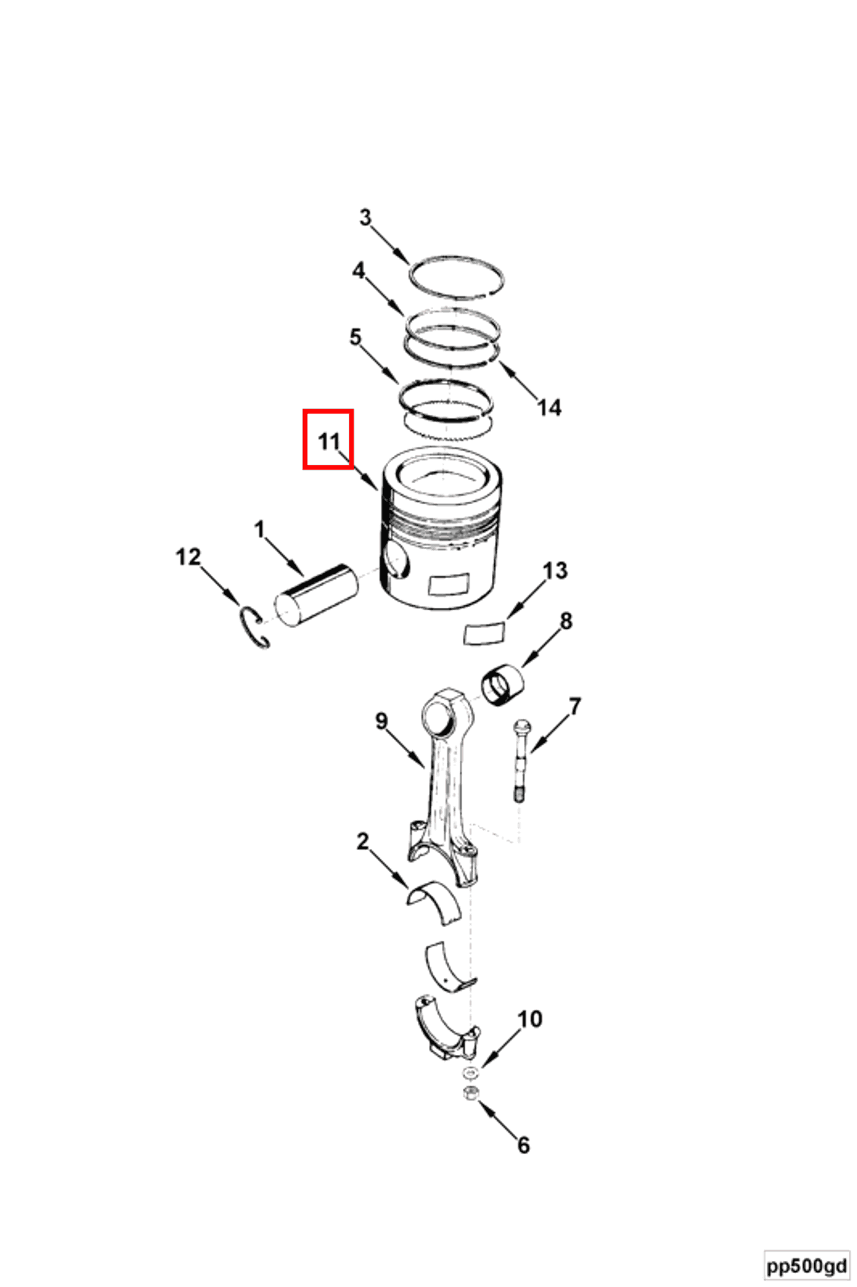 Piston | Cummins 3801434 | Piston Kit