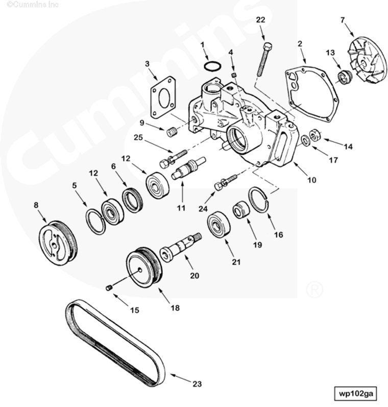 Water Pump | Cummins 3801788 | Water Pump Kit