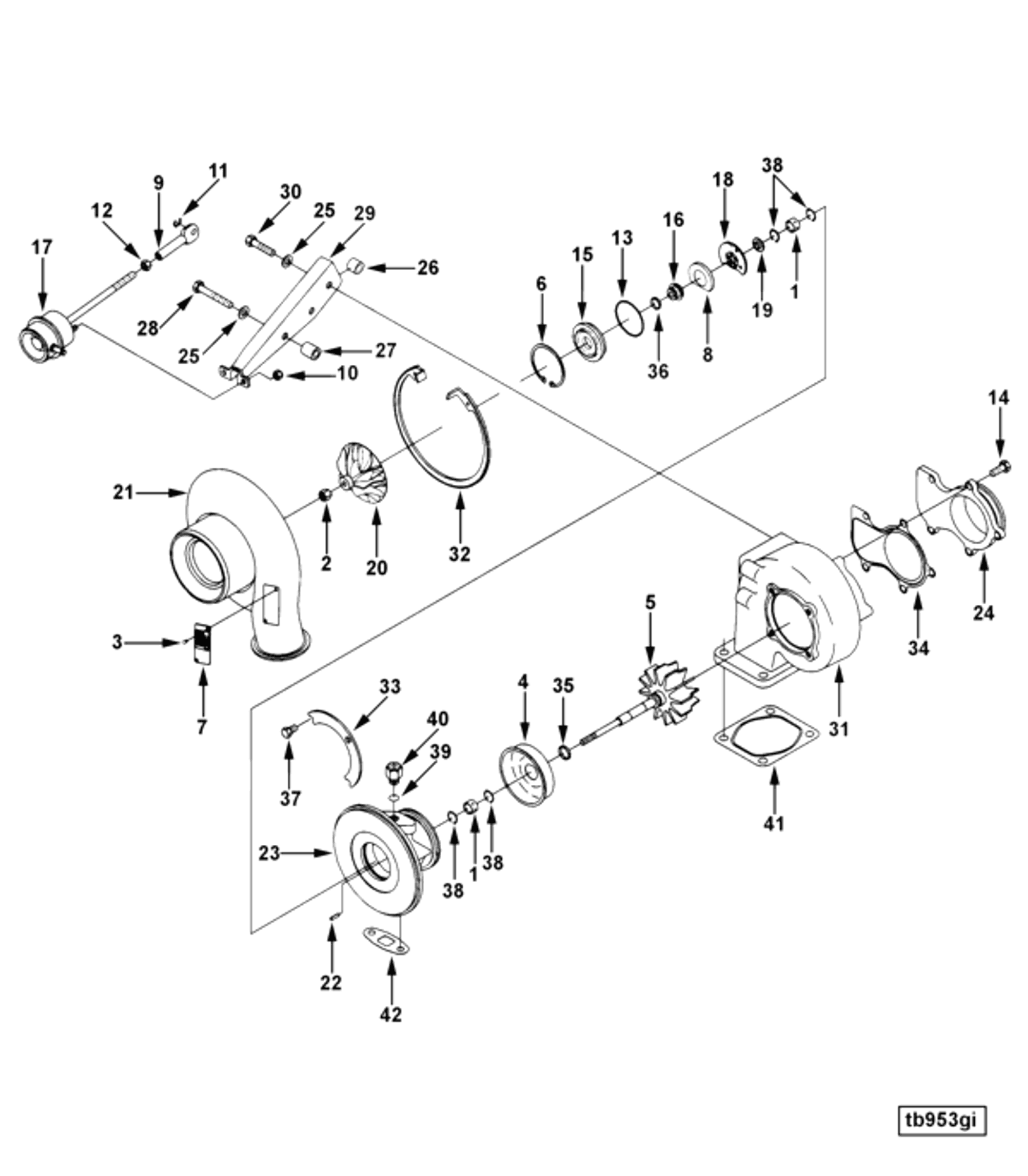 Heat Exchanger | Cummins 3802853 | Heat Exchanger 40 Wastegate Turbocharger