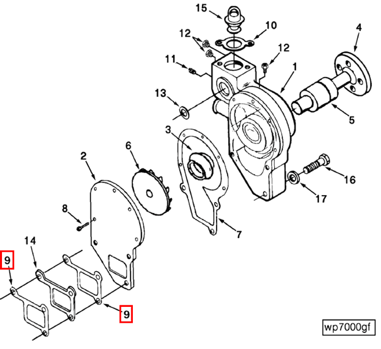 Water Pump | Cummins 3803833 | Water Pump Mounting Kit