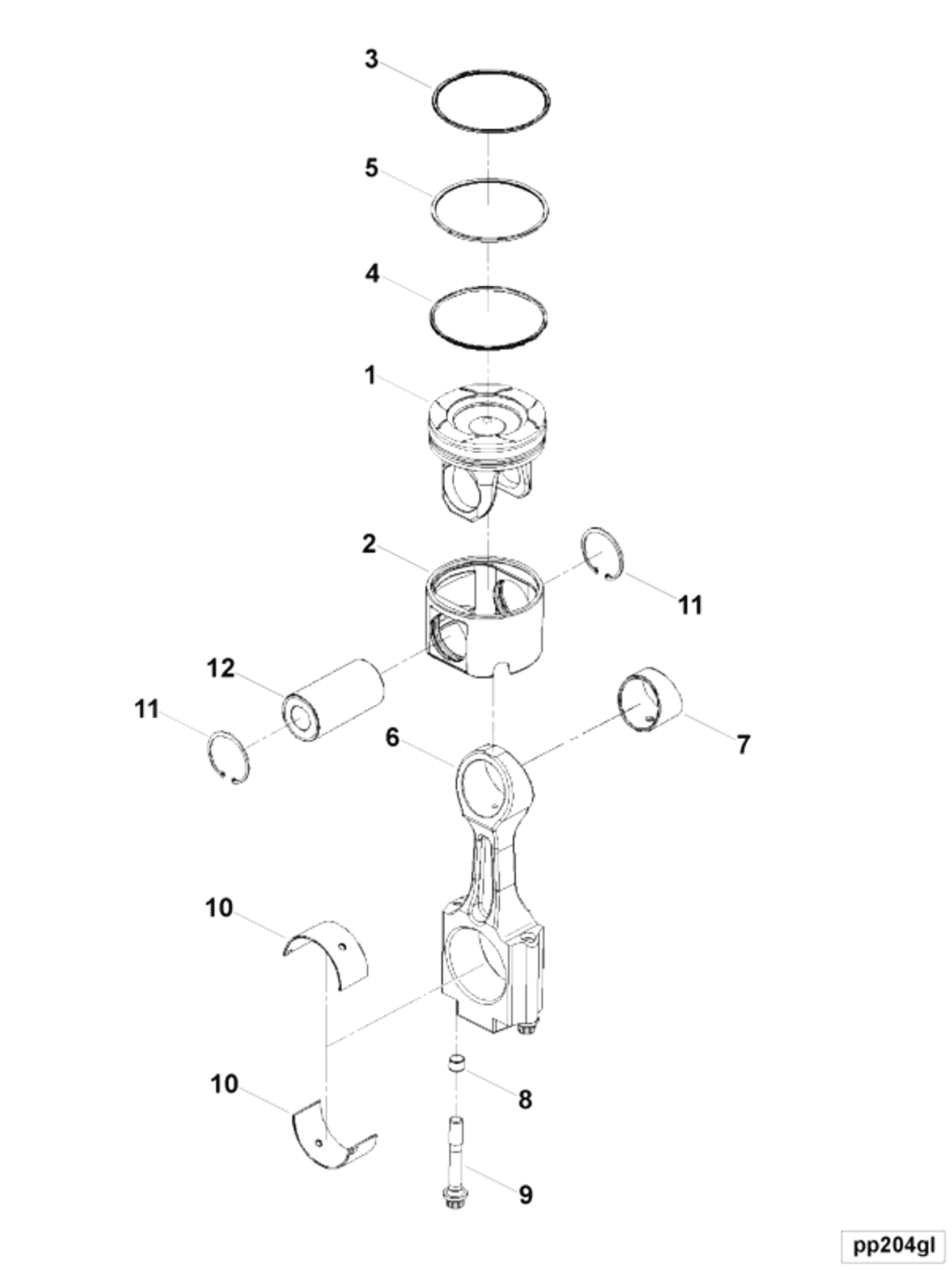 Piston | Cummins 3803977 | Piston Ring Set