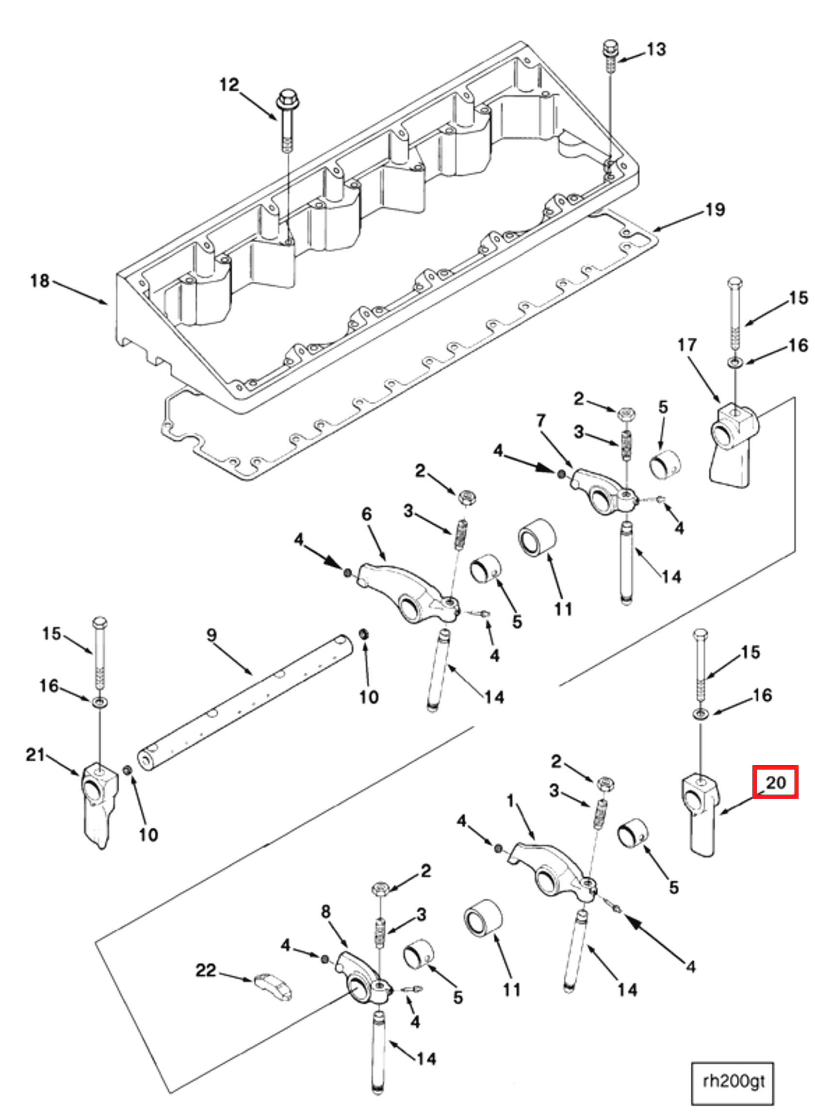 Rocker | Cummins 3892787 | Rocker Lever Support